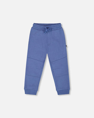 Fleece Sweatpants With Articulated Knees Blue - H20S20_480