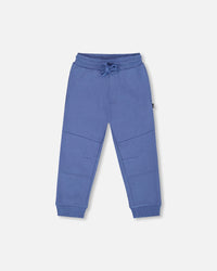 Fleece Sweatpants With Articulated Knees Blue - H20S20_480