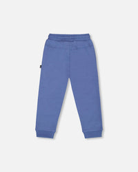 Fleece Sweatpants With Articulated Knees Blue - H20S20_480