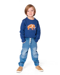 Organic Cotton Long Sleeve T-Shirt Blue - H20S65_480