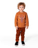 Organic Cotton Long Sleeve T-Shirt Cashew Brown - H20S65_931