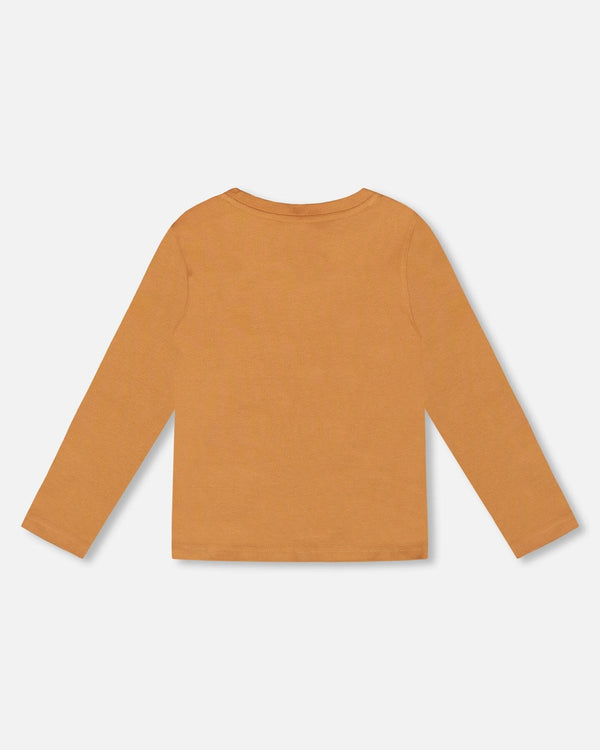 Organic Cotton Long Sleeve T-Shirt Cashew Brown - H20S65_931
