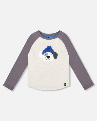 Raglan Sleeve Organic Cotton Jersey Tee Light Heather Gray - H20T66_195