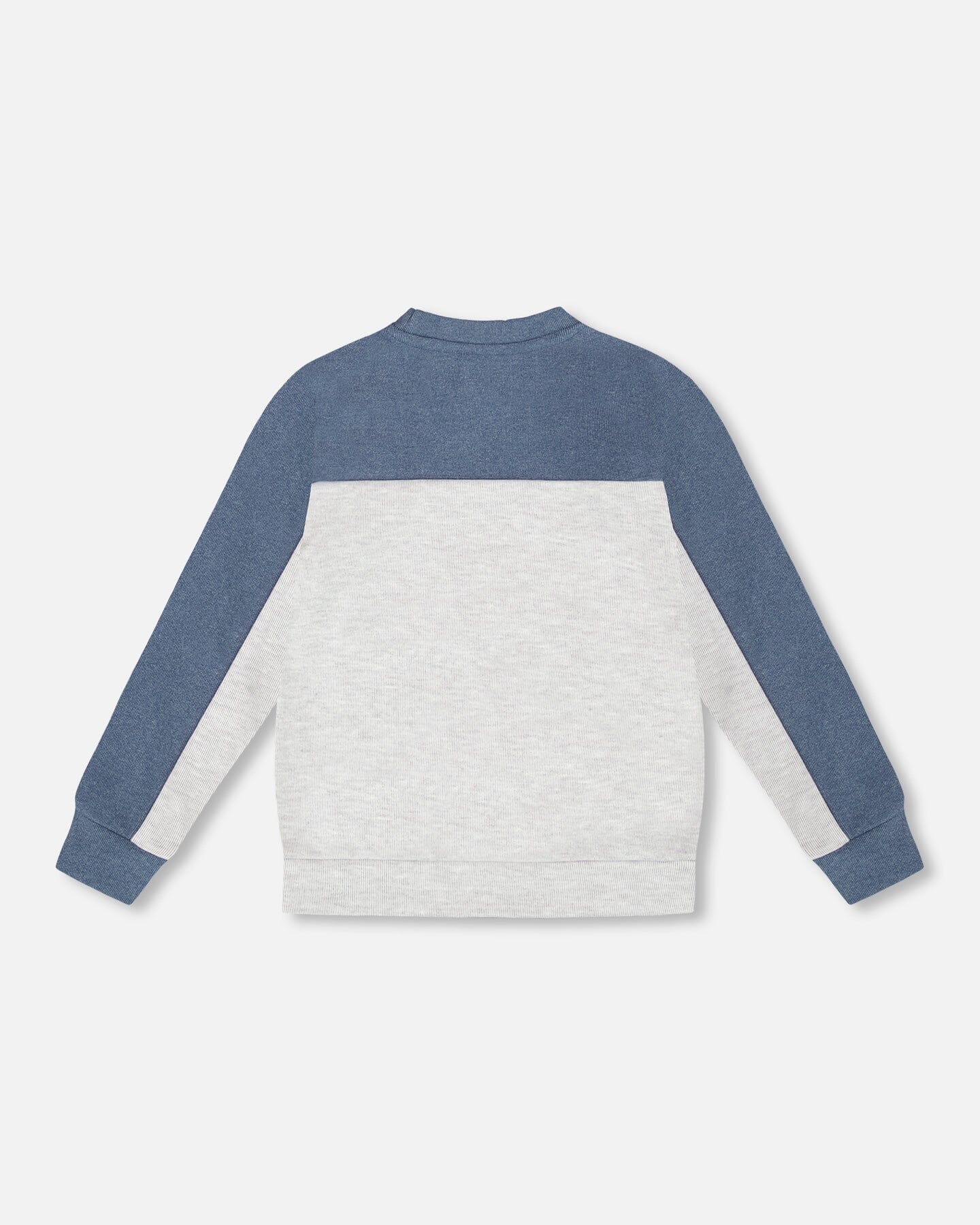 Long Sleeve Super Soft Brushed Jersey Top Color Block Light Heather Gray - H20U10_191