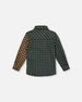 Long Sleeve Flannel Shirt Yellow And Green Plaid - H20U13_091