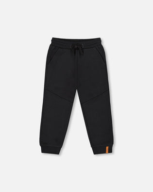 Fleece Sweatpants With Pockets Black - H20U21_999