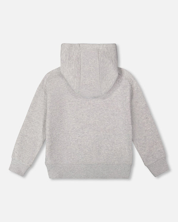 Pullover Fleece Hooded Sweatshirt Light Heather Gray - H20U33_191