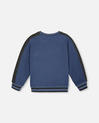 Super Soft Flat Back Rib Sweatshirt Dark Steel Blue - H20U39_482