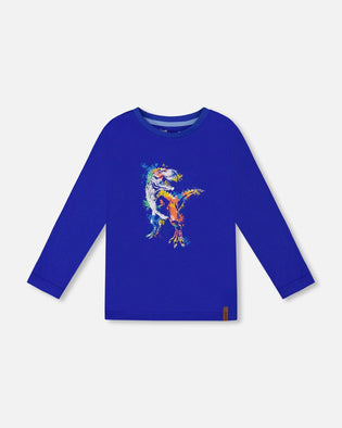 Long Sleeve Jersey Tee Blue - H20U69_470