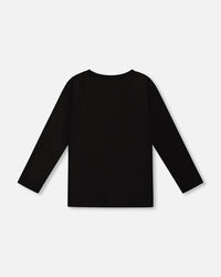 Long Sleeve Jersey Tee Shirt With Dinosaur - H20U73_998