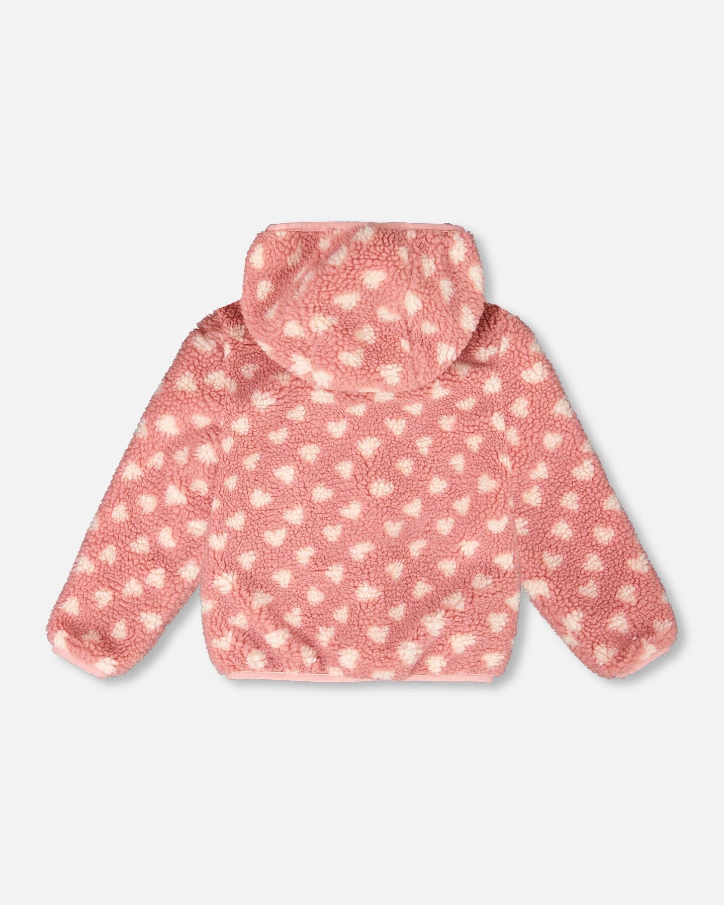Reversible Mid-Season Sherpa Jacket Pink Heart - H20W65_599