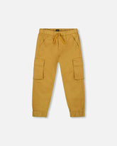 Twill Jogger Cargo Pants Ochre
