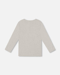 Organic Cotton Jersey Pocket T-Shirt Heather Beige Gray - H20YB70_193