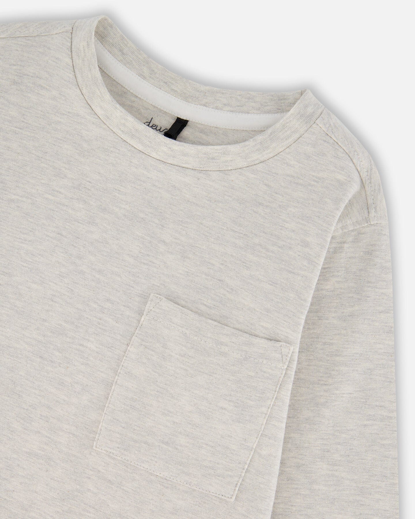 Organic Cotton Jersey Pocket T-Shirt Heather Beige Gray - H20YB70_193