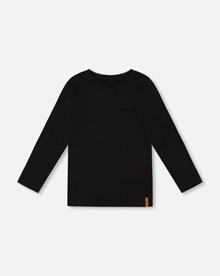 Organic Cotton Jersey Pocket T-Shirt Black - H20YB70_999