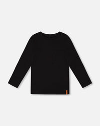 Organic Cotton Jersey Pocket T-Shirt Black - H20YB70_999
