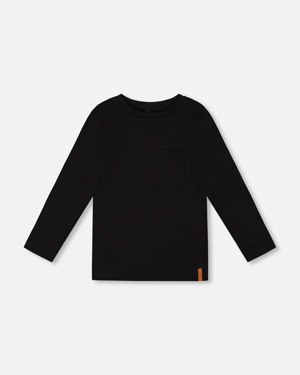 Organic Cotton Jersey Pocket T-Shirt Black - H20YB70_999