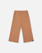 Waffle Flare Leg Pants Caramel Brown