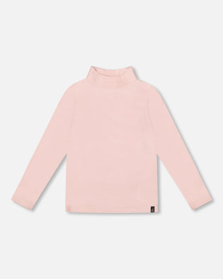 Super Soft Ribbed Mock Neck Top Pink - H20YG71_622