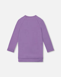 Tunic Tee With Graphic Print Purple Gray - H20Z78_592