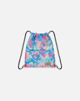 Drawstring Bag Rainbow Heart Print