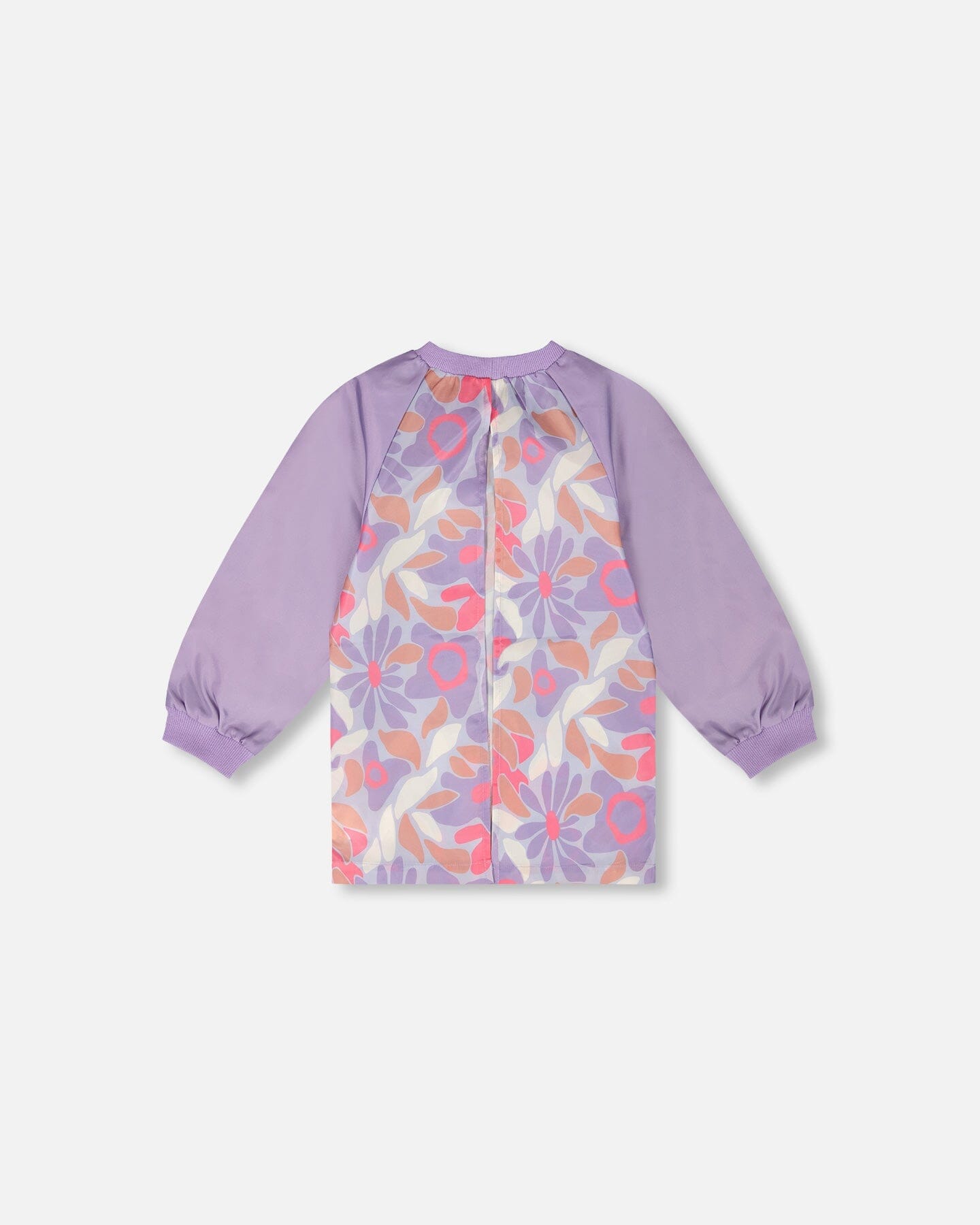 School Apron Lilac Retro Flower Print - H20ZTA_014