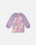 School Apron Lilac Retro Flower Print - H20ZTA_014