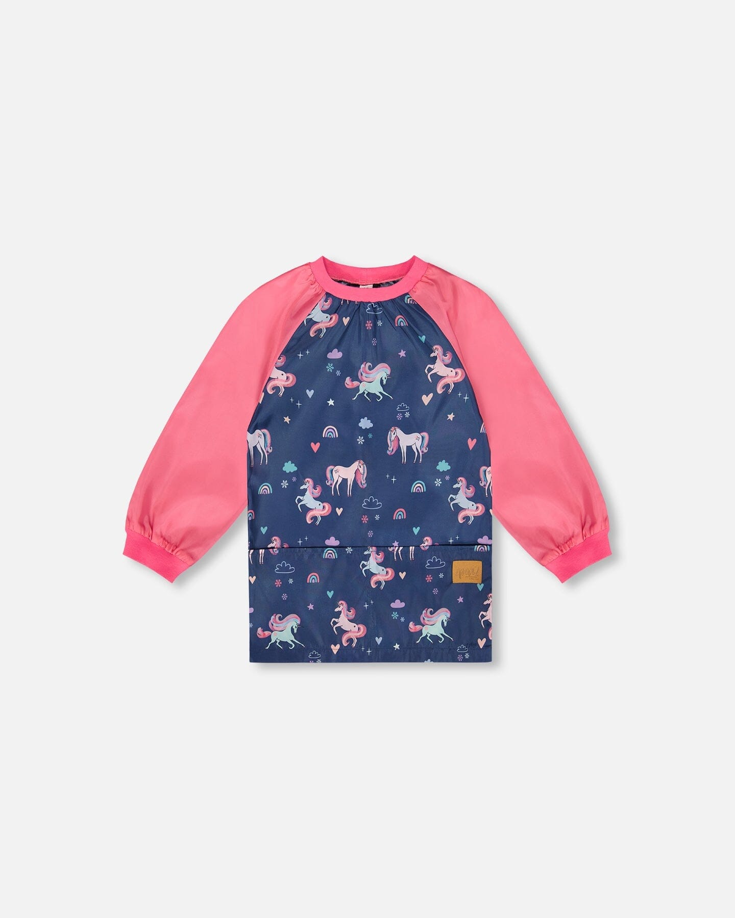 School Apron Navy Unicorn Print - H20ZTA_037