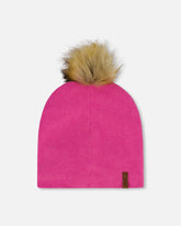 Mid-Season Jersey Pompom Hat Candy Pink