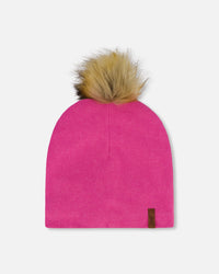 Mid-Season Jersey Pompom Hat Candy Pink - H20ZW03_640