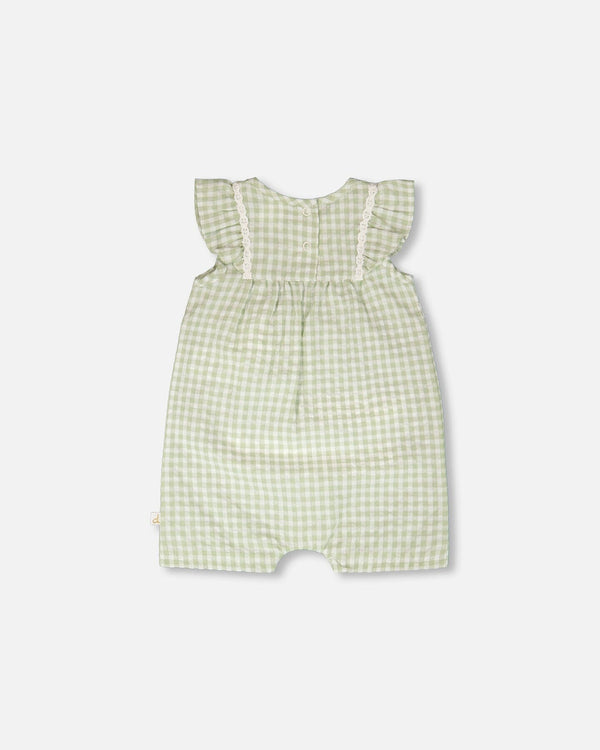 Romper Green Gingham - H30F40_3H215