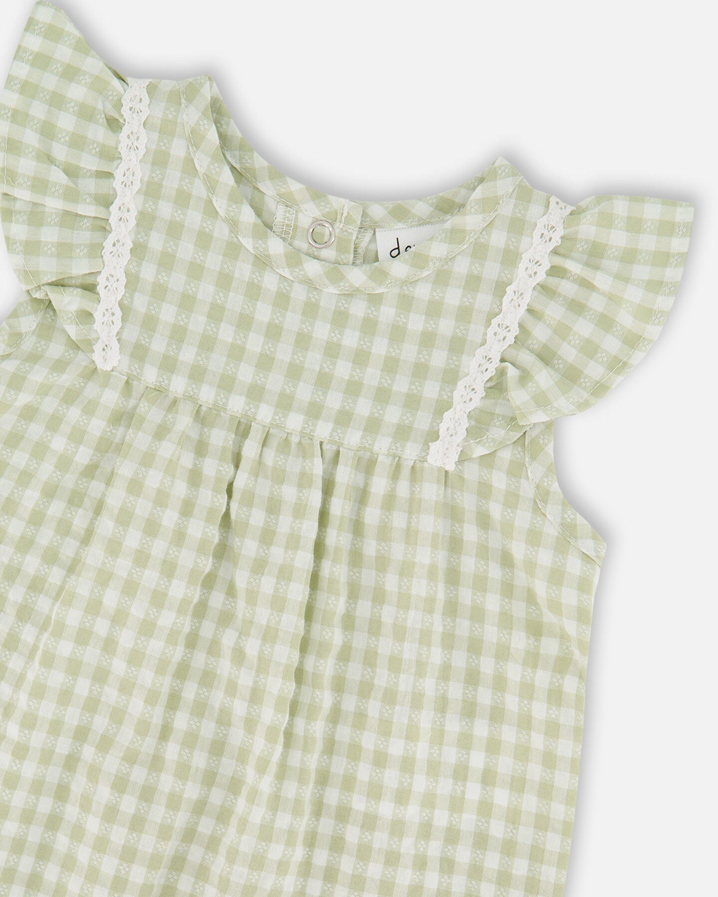 Romper Green Gingham - H30F40_3H215