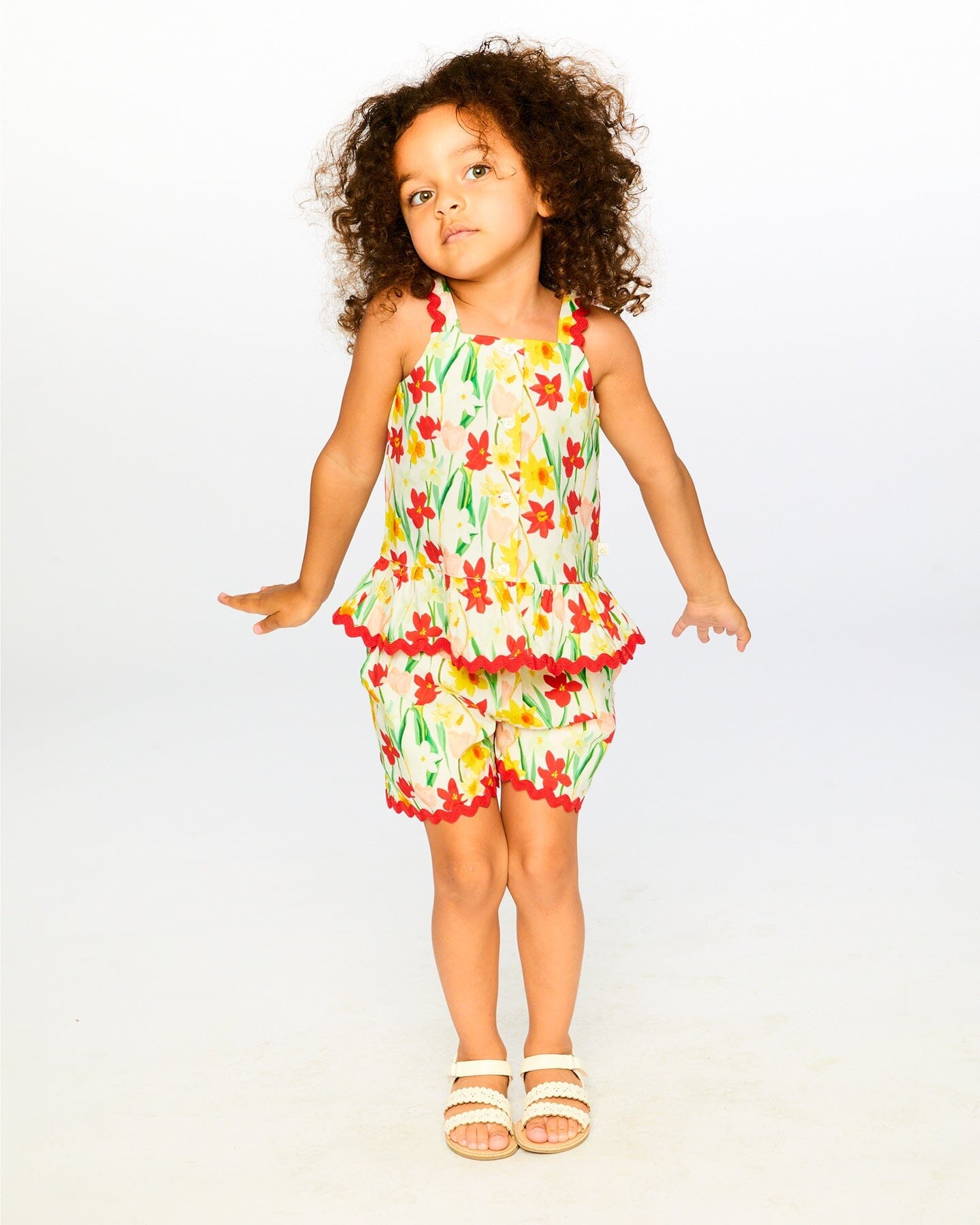 Viscose Top White Daffodil Print - H30H16_3H123