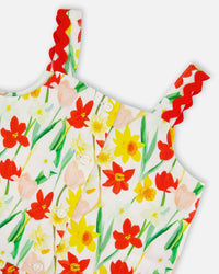 Viscose Top White Daffodil Print - H30H16_3H123