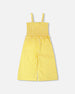 Capri Jumpsuit With Smocking Yellow Gingham - H30H40_3H124