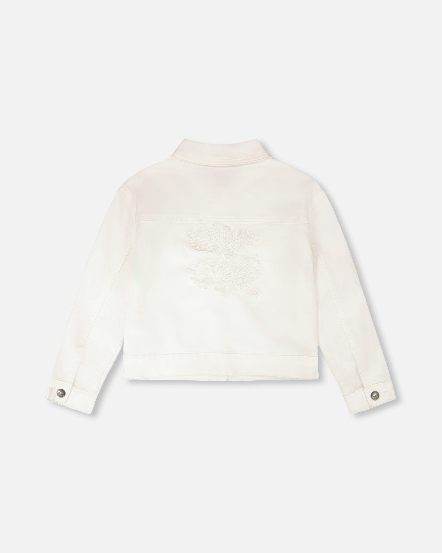 White Denim Jacket With Embroidery - H30H50_01000