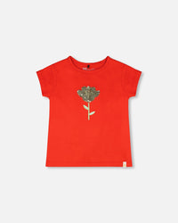 Organic Cotton Jersey T-Shirt Red - H30H70_07620