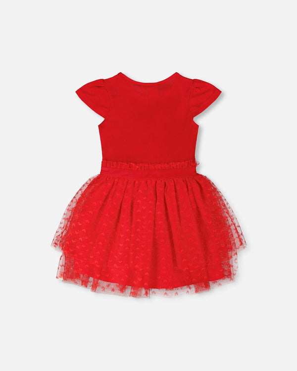 Bi-Material Dress Red - H30H88_07620