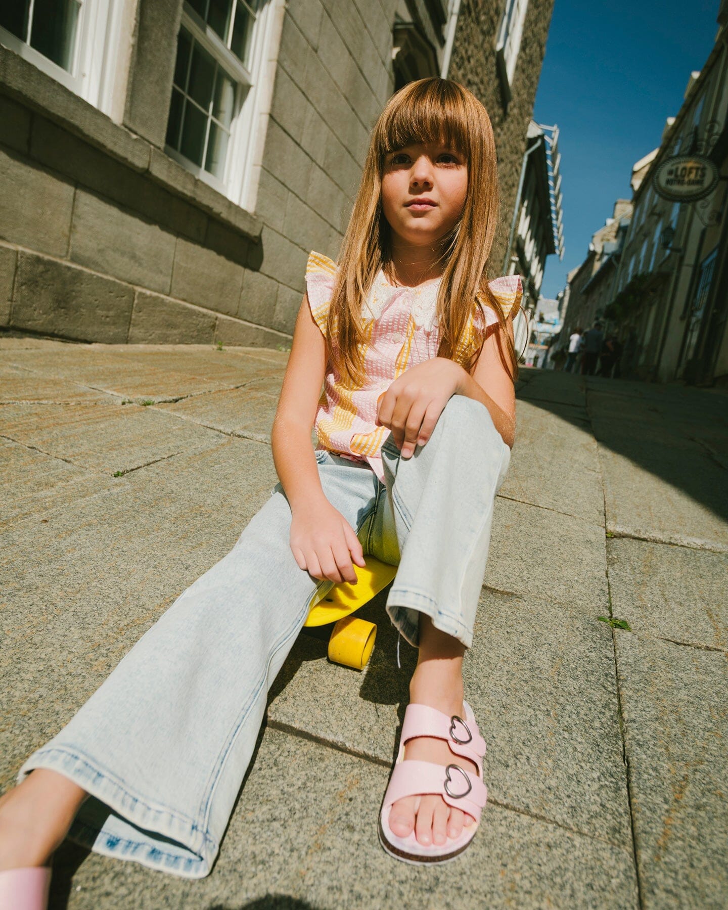 Wide Leg Light Blue Denim Jeans - H30I20_01250