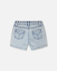 Light Blue Denim Shorts - H30I28_01250