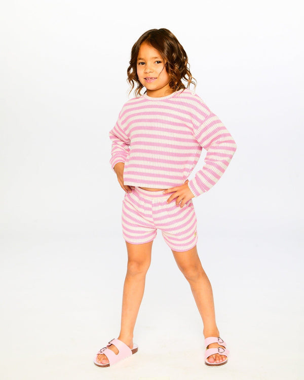 Striped Sweater Pink And White - H30I31_3H139