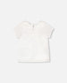 T-Shirt With Crochet Peter Pan Collar White - H30I70_01000