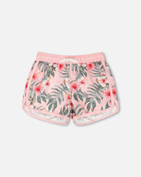Swim Shorts Pink Hibiscus Print - H30OG33_3H152