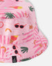 Beach Hat Pink Beach Print - H30OGC_3H148