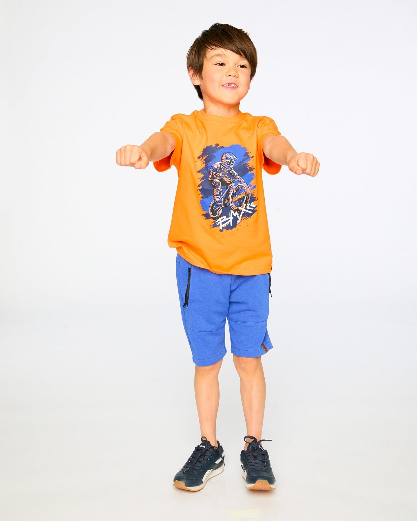 French Terry Shorts With Cross Seams Royal Blue - H30U26_04640