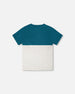 Organic Cotton Colorblock Jersey T-Shirt With Chest Pocket Heather Grey - H30U70_01930