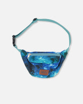 Fanny Pack Blue Wave Print
