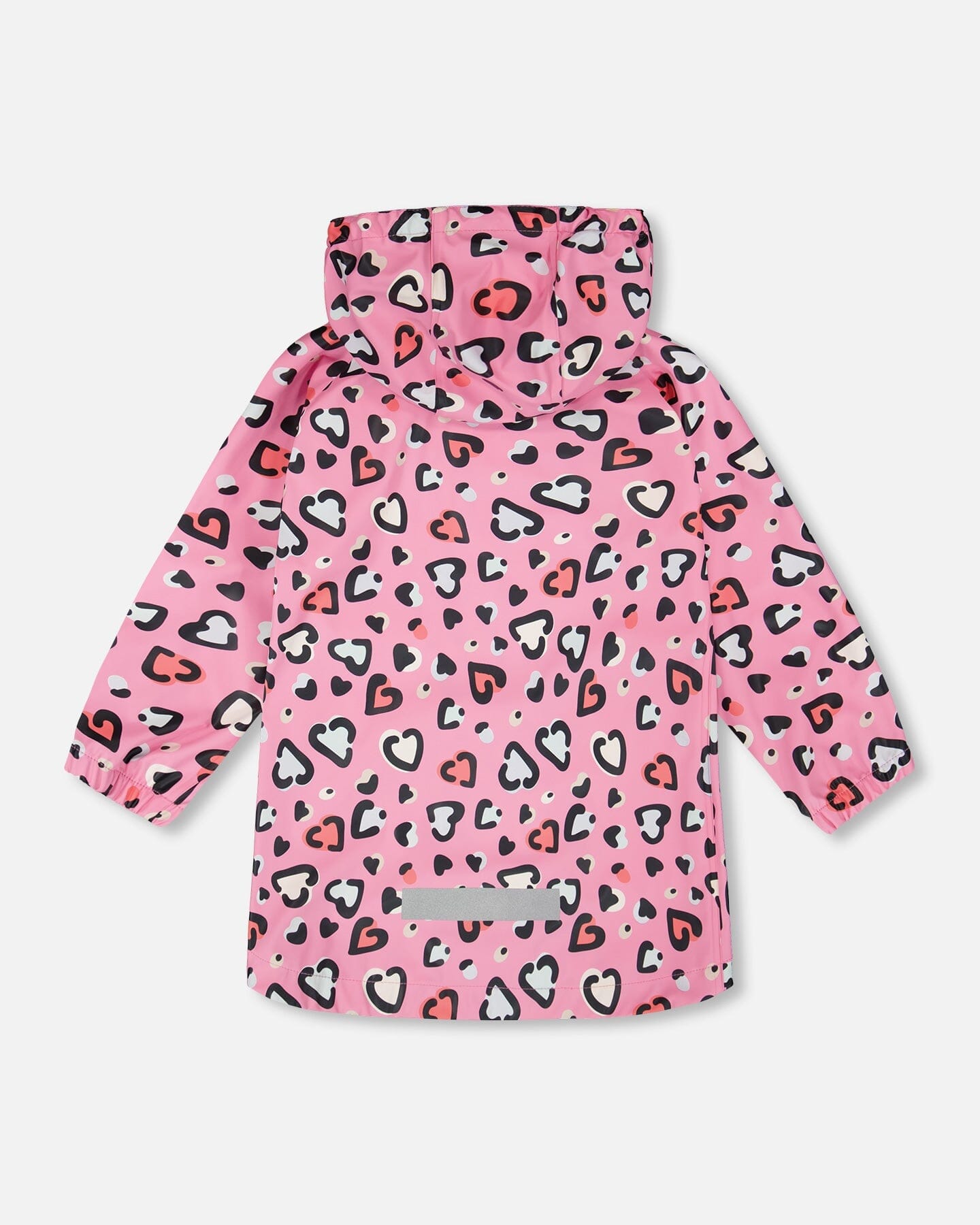 Rain Jacket In Polyurethane Pink Heart Print - H30W50_3H024