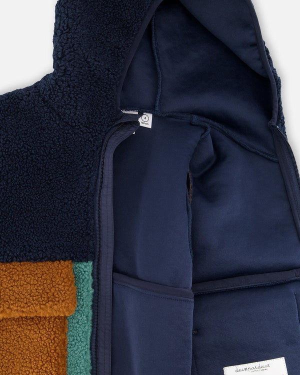 Sherpa Jacket Navy Colorblock - H30W60_01730