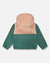 Sherpa Jacket Light Pink Colorblock - H30W60_06003